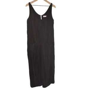 We Are AMMA Maternity Jumpsuit Black  Sleeveless Wide Leg Pockets Medium